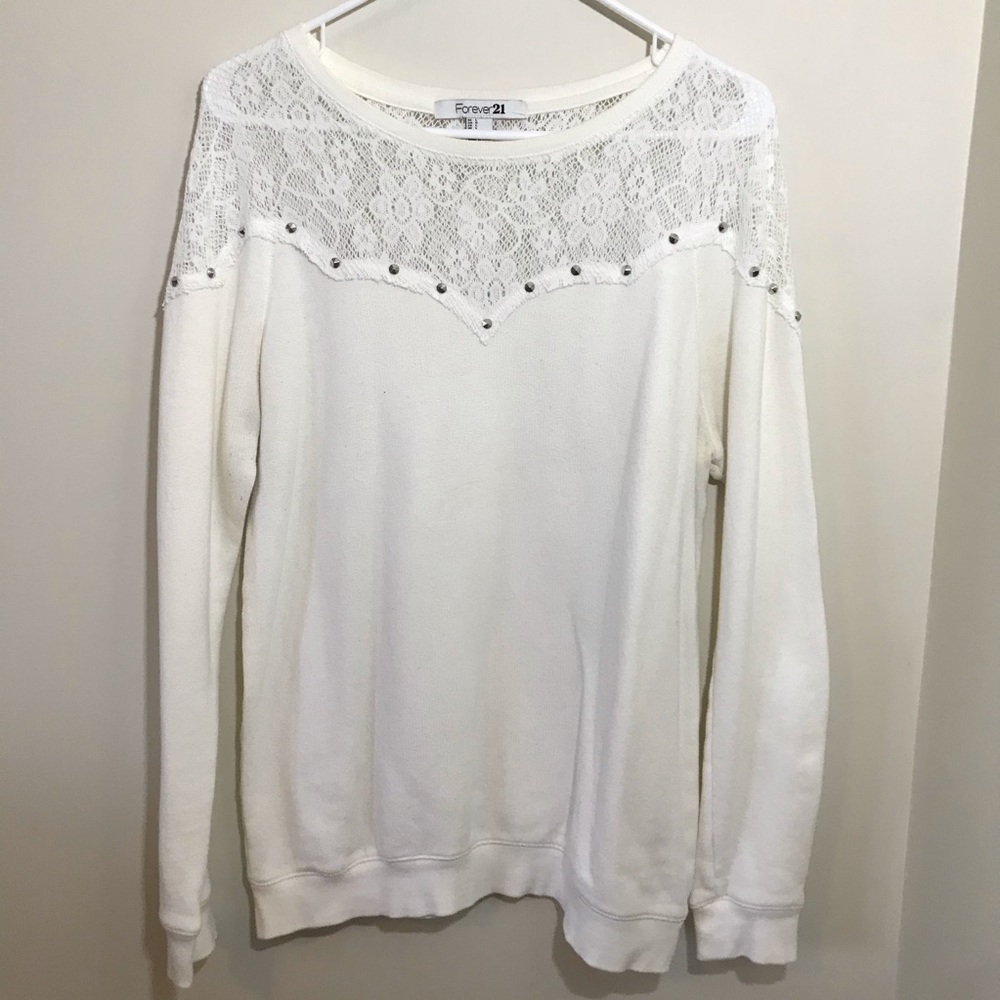 Forever 21 Lace Sweatshirt